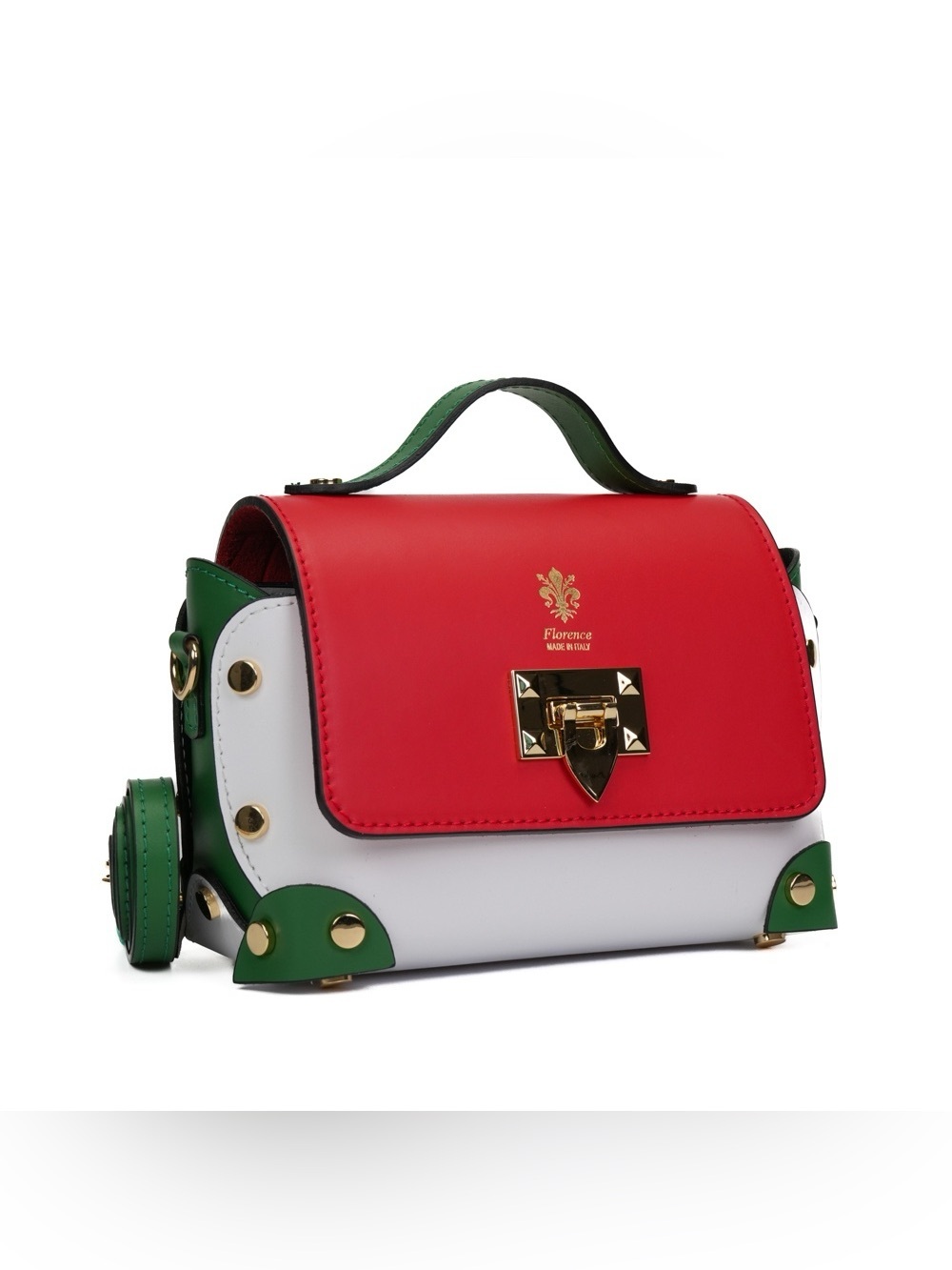 Italian Leather Crossbody Bag, Handmade Genuine Leather from Florence, Luxury Pu